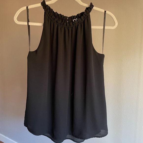 Black Sleeveless Blouse - Picture 1 of 3